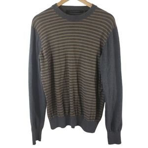 Sean John Striped 100% Cotton Crewneck Sweater